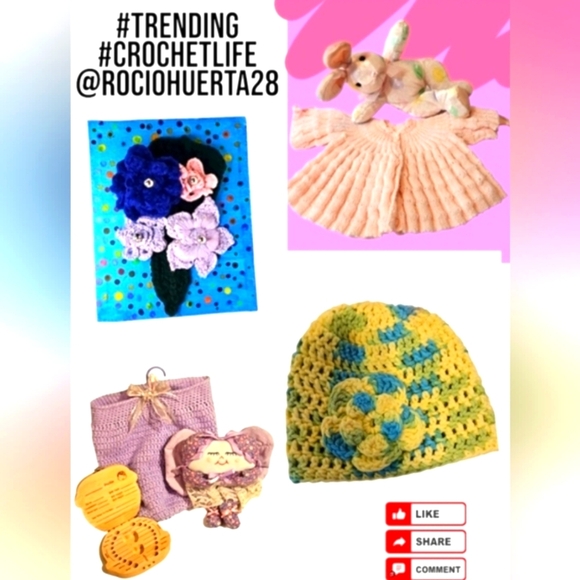 Your Posher Rocio loves art ,upcycled, and handmade crochet Hablo Español - Picture 6 of 17